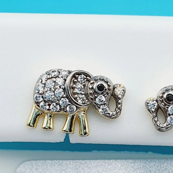 "14K Gold Plated 925 Sterling Silver CZ Beautiful Earrings for Women, 1USPAR4148 - Picture 8 of 11